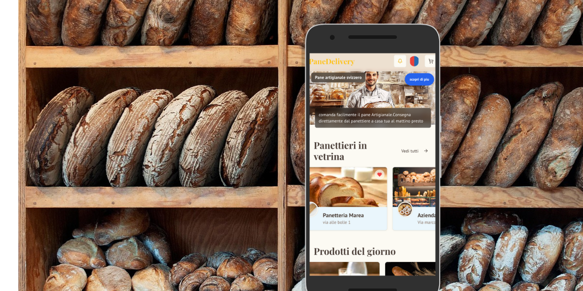 Interno di una panetteria locale